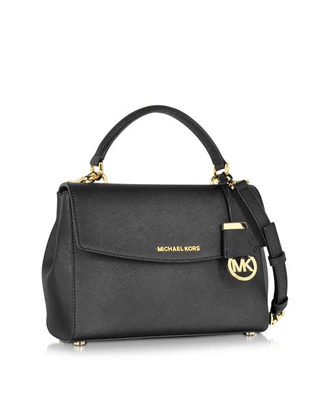 michael kors ava black small satchel bag|Michael Kors Ava Small Satchel, Black .